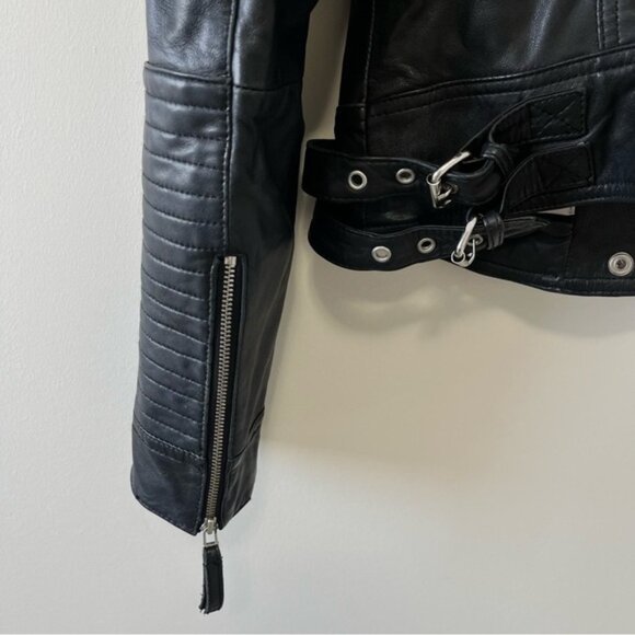 Danier Genuine Lamb Leather Biker Jacket Size XS - Picture 5 of 15